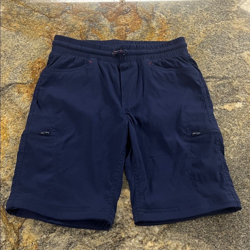 Eddie Bauer Shorts Boys Sz 10/12 (M) pull on draw string Blue **read description
